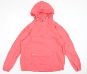 River Island Womens Pink Rain Coat Size L Zip - Picture 1 of 10