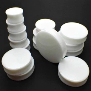 3MM - 50MM EAR PLUG WHITE SADDLE FLARED TUNNEL ACRYLIC FLESH PLUGS STRETCHER NEW - Picture 1 of 1