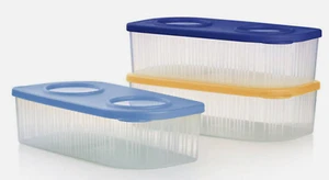 Tupperware Rectangle 4.25-Cup Fresh n Cool Refrigerator Containers Set of 3 NEW - Picture 1 of 1