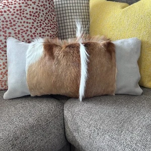 21X9" Springbok Pillow Case Grey Suede - Picture 1 of 8