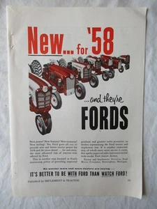 1958 Ford Traktoren Print AD 7x10 - Bild 1 von 1