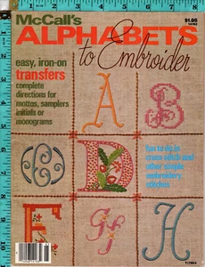 McCall's Alphabets to Embroider Easy Iron-on Tranfers # 14163 Complete Uncut - Picture 1 of 1