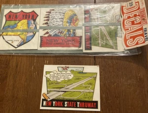 Lote De Colección De 4 Calcomanías De Parabrisas De Viaje Nueva York De IMPKO 1951 State Thruway - Imagen 1 de 10