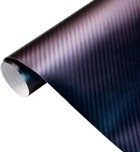 Chameleon 3D Carbon Fiber Print Vinyl Wrap Film DIY Adhesive Sticker 1ft x 10ft - Foto 1 di 7