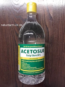 Essig-Essenz 80%, Acetosur Essig-Säure 80%,1 Liter, Lebensmittelqualität, hell - Bild 1 von 1