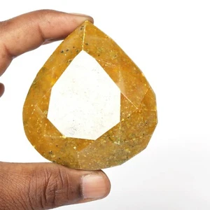 Natürlicher riesiger gelber Saphir 700,00 Ct facettierter Birnenschnitt zertifizierter loser Edelstein - Bild 1 von 4