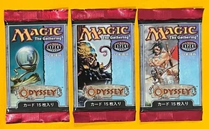MTG ODYSSEY Booster Pack (x3) (Japanese) Sealed (OldManMTG 008-809) - Picture 1 of 2