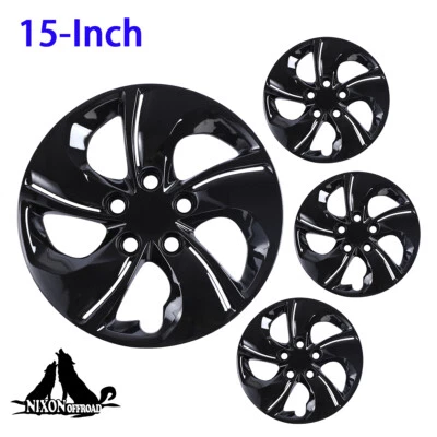 Tapacubos atornillados de 15" para Honda Civic SEDAN R15 2013-2015 cubierta de rueda lacada negra Foto 1 de 4
