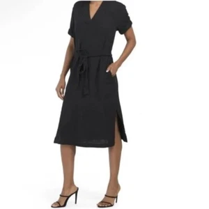 Magaschoni schwarz Bio-Baumwolle Gaze Gürtel Shirt Kleid Größe M Neu mit Etikett $ 178 - Bild 1 von 2