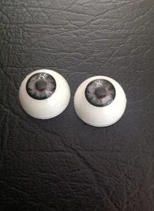  22 mm Pabol  WE02  Cobalt Reborn Doll Eyes Half Round Acrylic - Picture 1 of 3