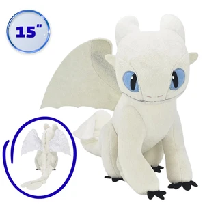 How to Train Your Dragon Light Fury Plush Doll 15" Stuffed Animal Soft Toy Gift - Picture 1 of 10