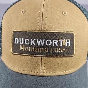 Duckworth Trucker Adjustable Snapback Hat Cap One Size Green Brown - Picture 1 of 10