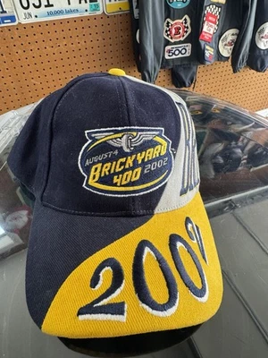 2002 NASCAR Brickyard 400 Adjustable Hat Swirl Design with Pin And Sticker - Image 1 of 4