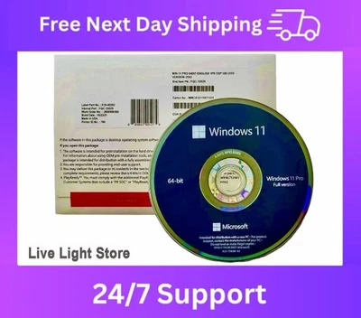 Windows 11 Pro 64Bit DVD + Genuine Key-Factory Sealed | USA STOCK | - Image 1 of 4