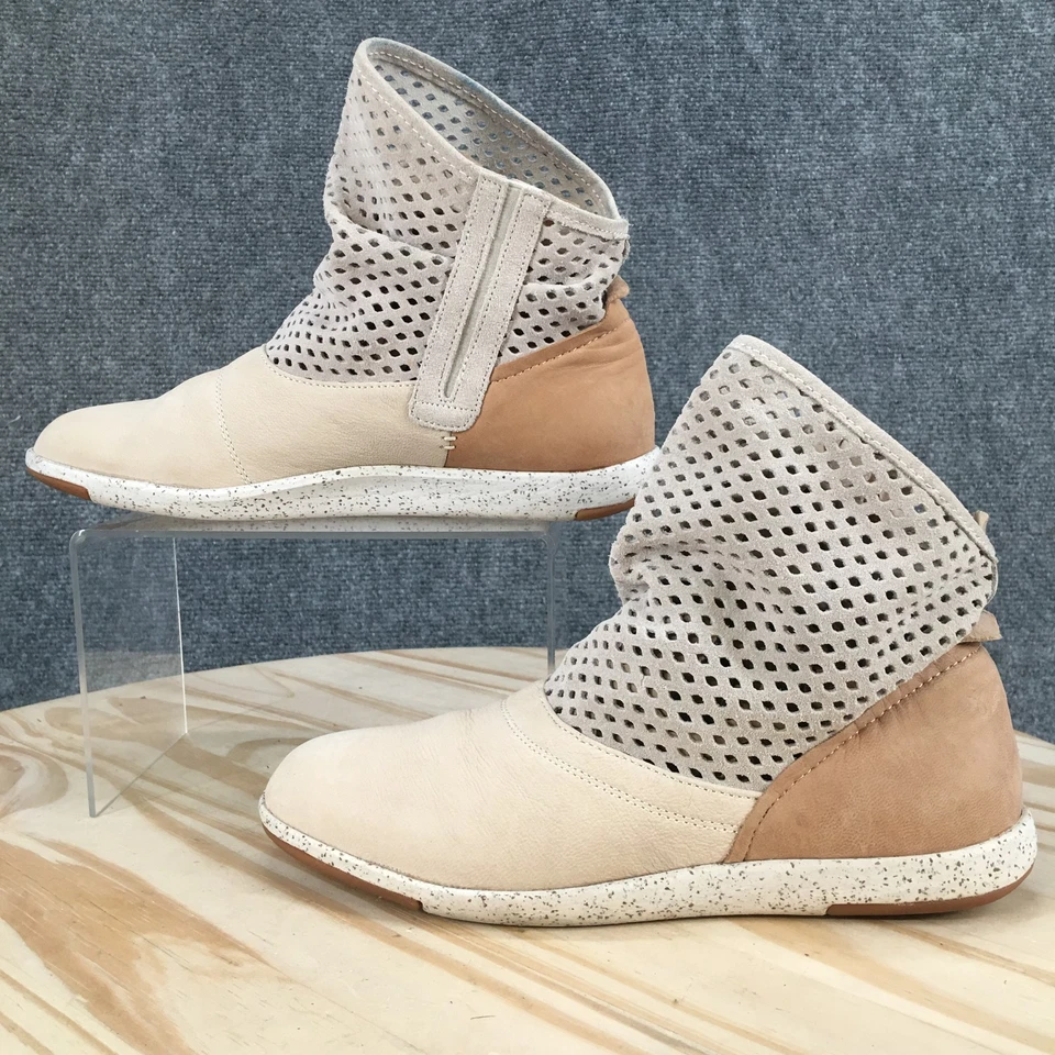 EMU Botas Mujer 7.5 Beige Numeralla Botines Cuero Perforado Informal Foto 1 de 4