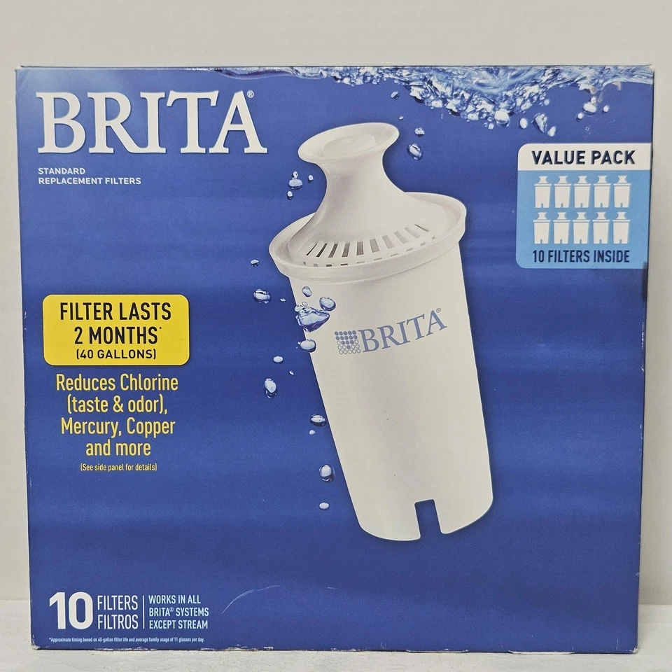 Brita Standard Replacement Filters 10 Pack OB03 Water Pitcher System Value Pack - Image 1 of 4