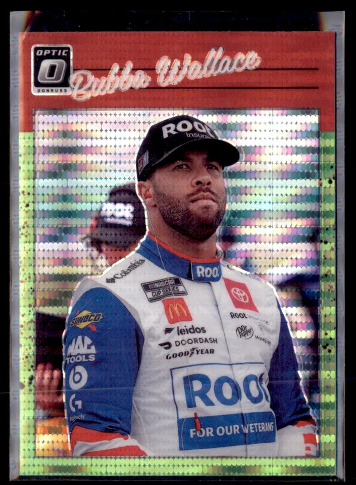 2023 Panini Donruss Optic Retro Bubba Wallace 83 Lime Green Pulsar - Image 1 of 2