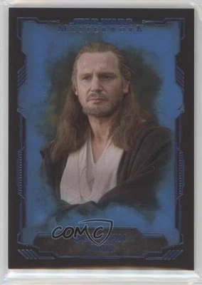 2016 Topps Star Wars Masterwork Blue Metallic Qui-Gon Jinn #33 2f4 - Image 1 of 3