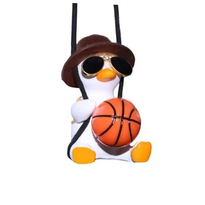 Swing Duck Car Hanging Ornament Cute Swing Duck Car Pendant Swing Duck Car  - Image 1 of 4