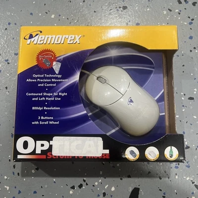 2002 Memorex PS/2 3 Button  opticalMouse 800 dpi   NEW IN OPEN BOX.#3202-2376 B4 - Image 1 of 4