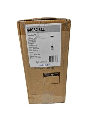 KICHLER Winslow Olde Bronze Contemporary Kitchen Mini Pendant Hanging Light - Image 1 of 2