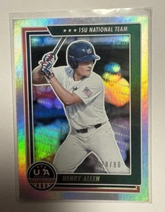 2022 Panini USA Baseball Stars & Stripes Holo Silver /80 Henry Allen #73 - Bild 1 von 2