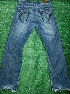 Urban UP Relaxed Bootcut Blue Jeans Men's 32x34 Premium Denim Urban Up Pockets - Image 1 of 4