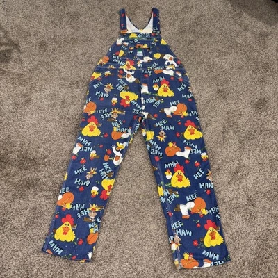 Mono estampado marca Hee Haw Liberty vintage años 70 azul 46x30 EE. UU. Foto 1 de 4