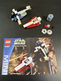 LEGO 4487 Star Wars Mini JEDI STARFIGHTER & SLAVE I Complete Set w/ Instructions