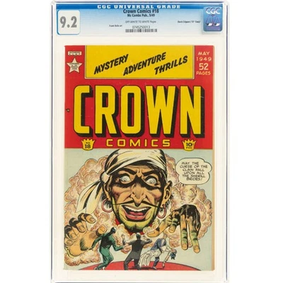 Crown Comics #18  cgc 9.2 Classic Frank Bolle Cover  top 3 cgc graded - Image 1 of 2