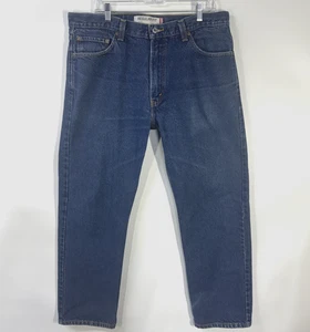 Levis 505 Men's Denim Jeans Size 36Wx29L Blue Regular Fit Straight Leg - Picture 1 of 10