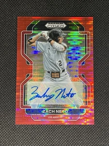 Selecciones del draft Panini Prizm 2022 Zach Neto automático/9 Red Pulsar #PDP13 ¡Coincidencia de colores! - Imagen 1 de 1