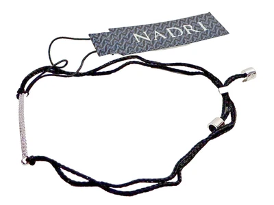 Nadri Pave CZ Bar Cord Slide Bracelet Rhodium New! NWT - Image 1 of 3