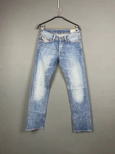 Diesel Viker Herren Jeans Gr. 28 Blau Denim Baumwolle Gerades Bein Knopf Gürtelschlaufe - Bild 1 von 23