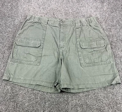 Мужские шорты-карго Croft & Barrow 40 цвет зеленый бежевый хлопок эластичные боковые стороны для рыбалки - Изображение 1 из 4