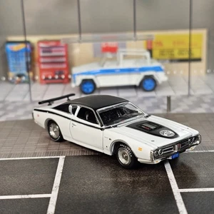 1971 White Dodge Charger Super Bee Collectible 1/64 Model Diorama Rubber Tires  - Picture 1 of 11