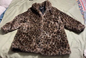 Vintage "LIBERATOR" FELLMANTEL MIT KUNSTLEOPARDENMUSTER (von SAEYOUNGSEGYE CO) DAMEN XL - Bild 1 von 8