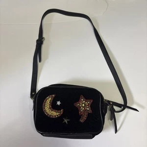 Sam Edelman Schultertasche Mond und Stern schwarz Clutch Tasche - Bild 1 von 8