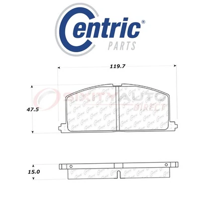 Centric Posi Quiet Disc Brake Pads w Shims for 1985-1995 Toyota MR2 1.6L yw - Image 1 of 4