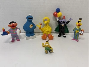 Sesame Street Figure Lot Big Bird Bert Ernie Count Cookie Monster Cake Toppers - Picture 1 of 15