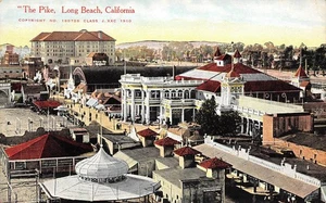 The Pike, Long Beach, California Amusement Pier c1910s Vintage Postcard - Picture 1 of 1