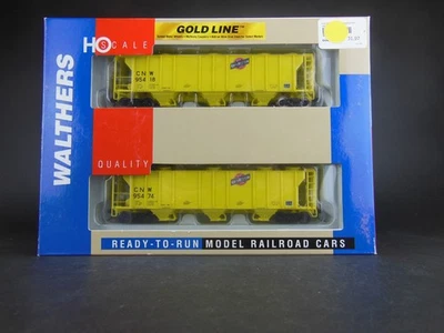 HO SCALE WALTHERS 932-27962 CNW 50' AIRSLIDE COVERED HOPPER 2-PK RTR - Image 1 of 2