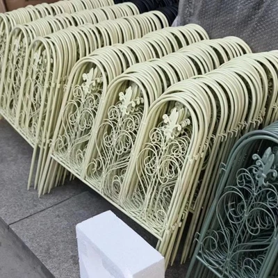 Garden Iron Fence Decorative Trellis Outdoor Divider - Image 1 of 4