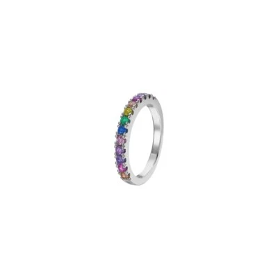 Anello Donna Lotus Silver Tipo Veretta Con Zirconi Multicolore LP1993-3/112 - Immagine 1 di 2