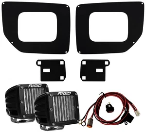 RIGID Fog Light Kit DOT SAE D-Series LED Lights for 15-19 GMC Sierra 2500 3500 - Picture 1 of 8