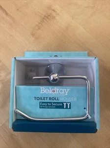 Fijaciones de soporte para rollos de inodoro con acabado cromado Beldray incluidas fáciles de asegurar - Imagen 1 de 4