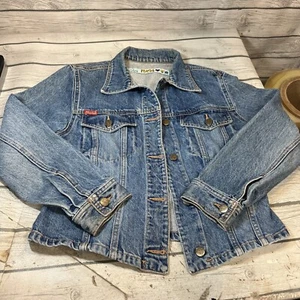 Vintage Mudd Jean Jacket Woman Large Y2K Button Denim - Picture 1 of 12