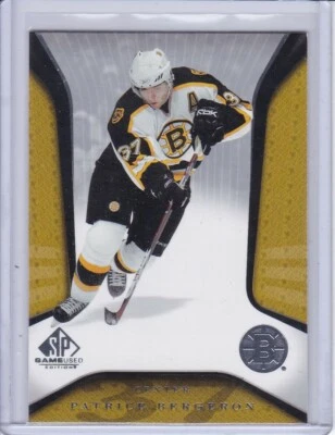 Patrice Bergeron 2006 SP Game Used Hockey Card 7 - Image 1 of 2