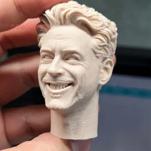 1:6 Smile Man Tony Stark Head Sculpt Model For 12" Male Action Figure Body - Picture 1 of 6