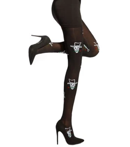 Halloween Fancy Party Women Tights Skull - Picture 1 of 1